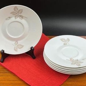 Vintage Rosenthal Continental Saucers in Classic Rose Pattern, 6.5 Inches, Set of 6, Raymond Loewy, 1961 - 1977