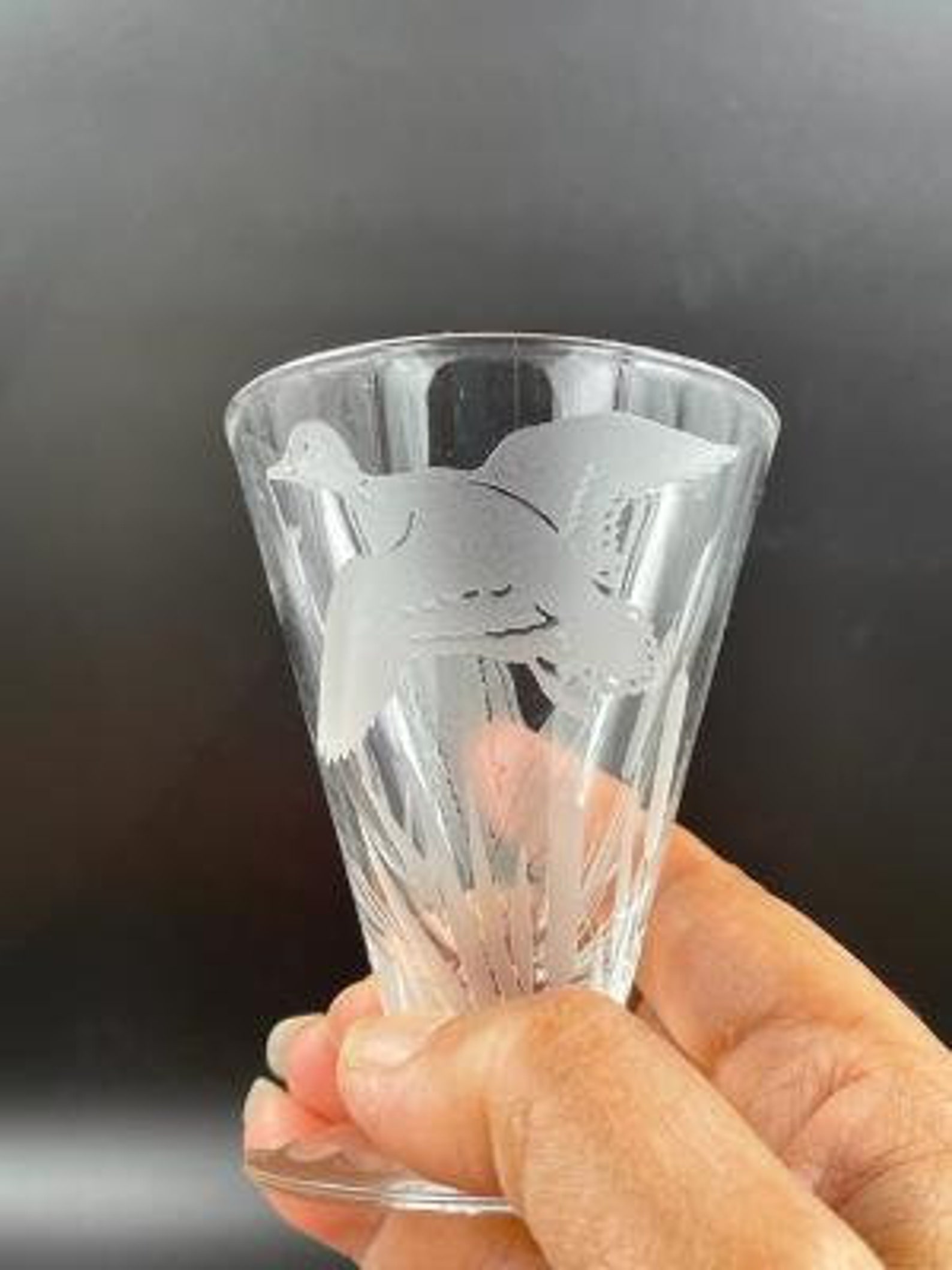 Vintage Etched Footed Cocktail Glasses Set of 4 Ducks in Etsy