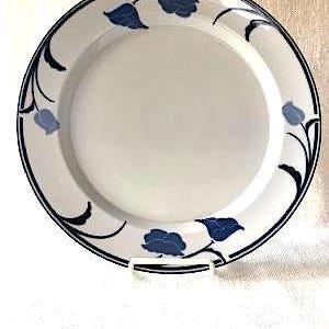 Vintage Dansk Chop Plate Platter in the Belles Fleurs Blue Pattern, Tivoli line, Niels Refsgaard Design, Hard to find, Made in Japan, 1980s