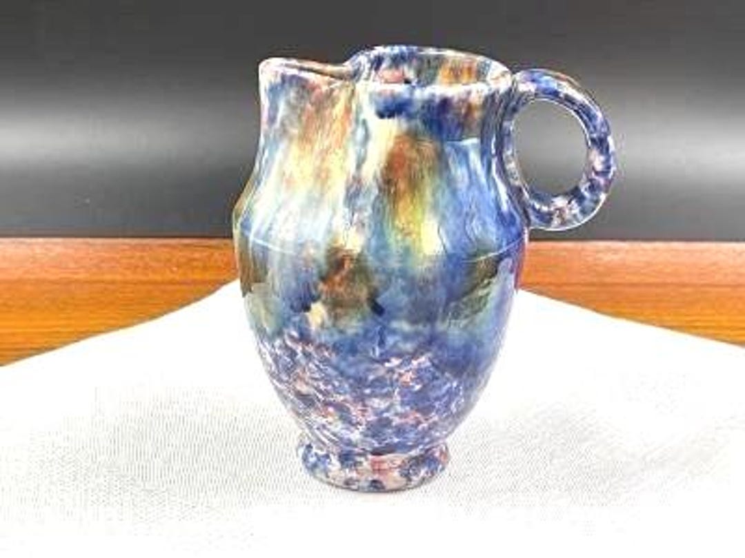 Vintage Italian Pottery Creamer With Splatter Glaze, Marked Italy 1598 ...