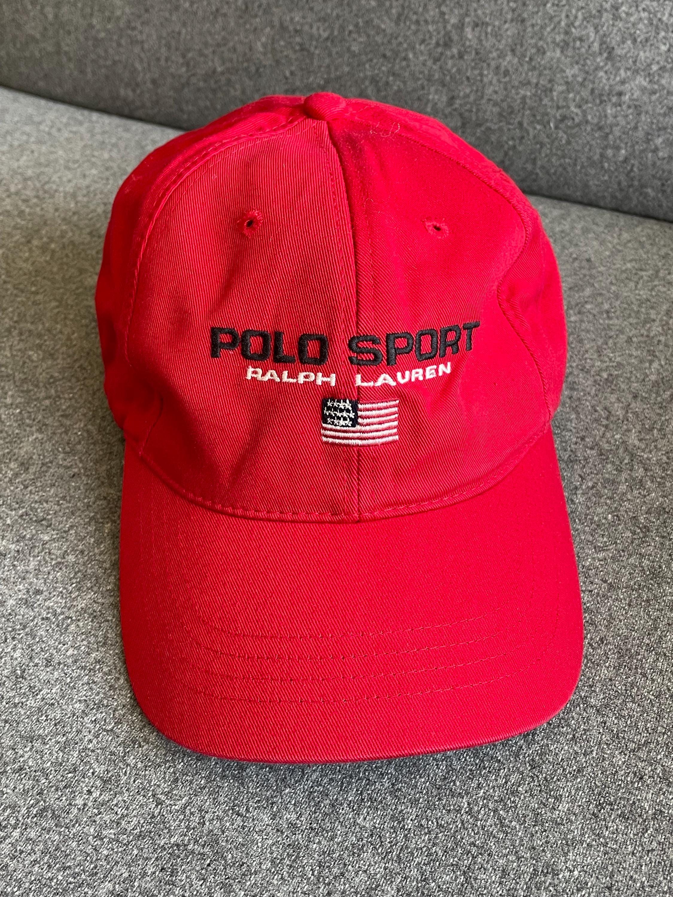 Vintage Polo Sport Ralph Lauren Baseball Cap, Men's, Red Cotton
