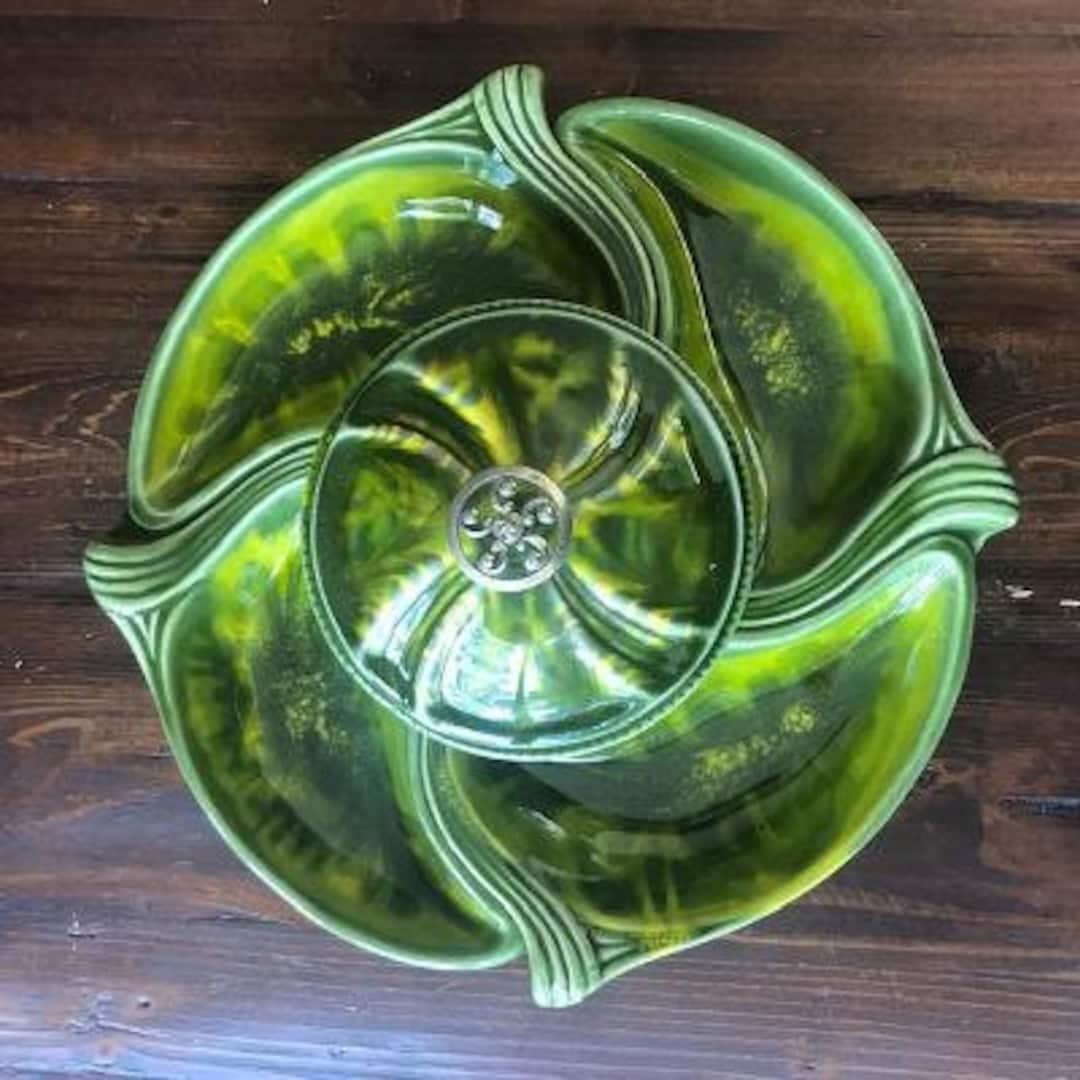 Mid Century California Pottery, Vintage Chip and Dip Bowl Mid Century California Pottery, Vintage Chip and Dip Bowl