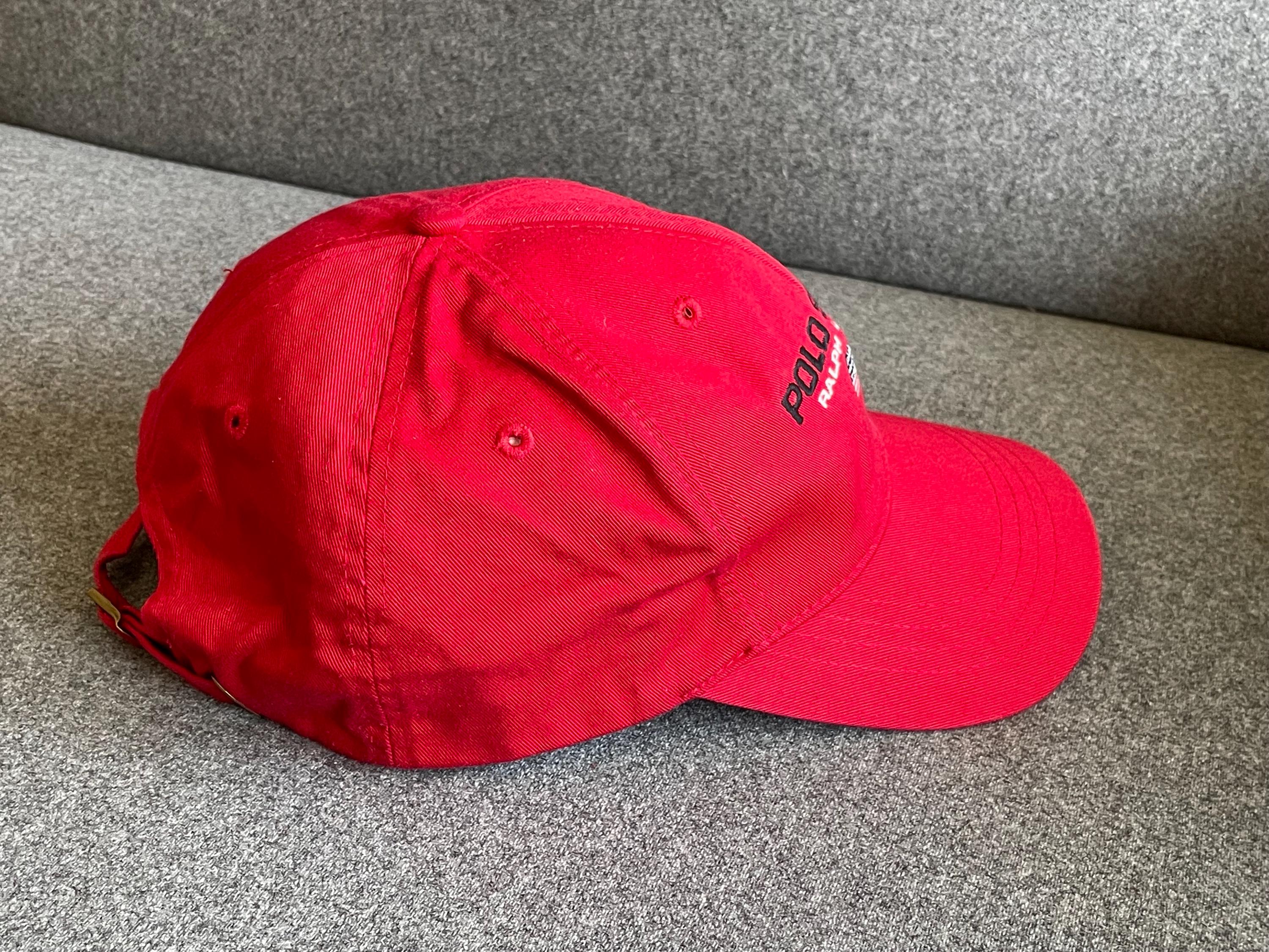 Vintage Polo Sport Ralph Lauren Baseball Cap, Men's, Red Cotton