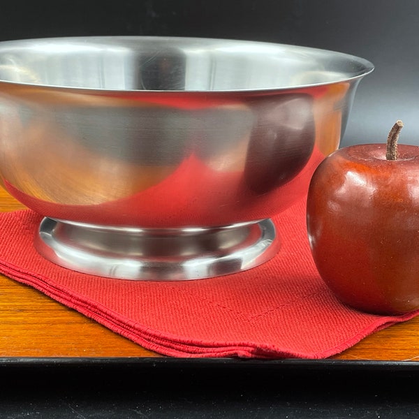 Mid Century Stainless Steel Paul Revere Bowl, Made in Denmark by Leonard, Danish Modern, 1960s-1970s