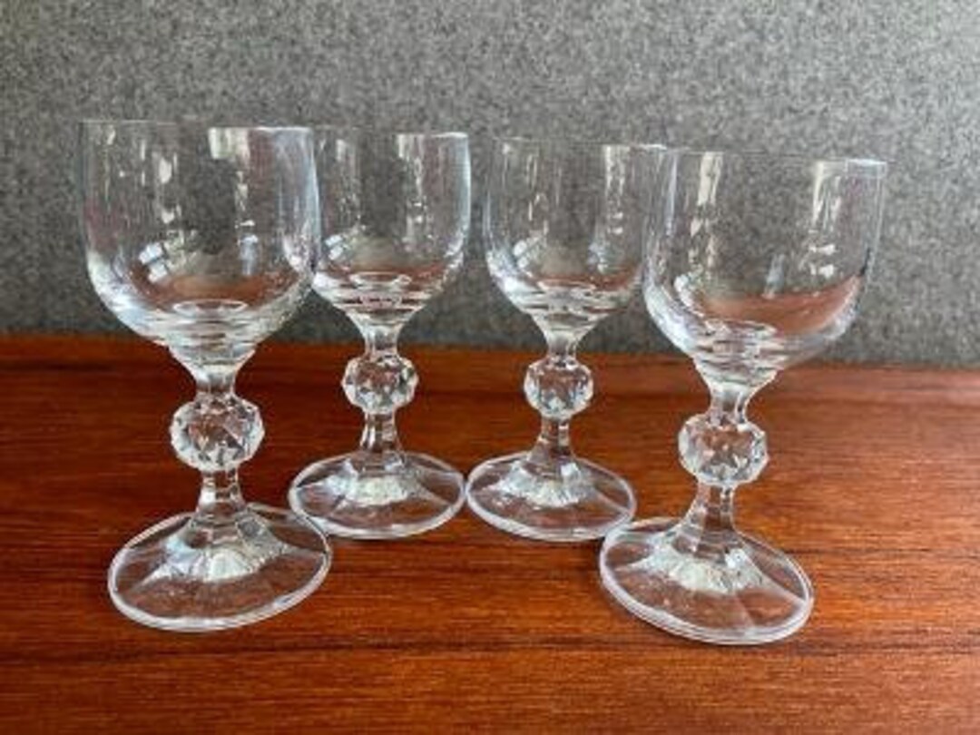 Vintage Bohemia Crystal Cordial Glasses 4.375 Inches High Etsy