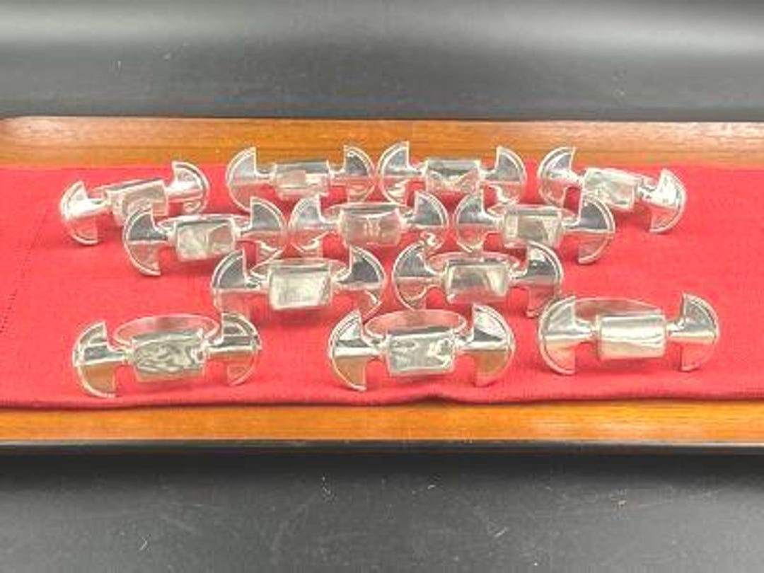 Lot de 12 ronds de serviette en métal doré et argenté pour décoration