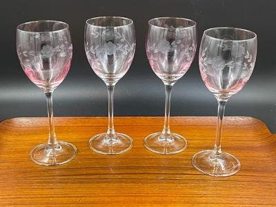 Verre À Vin Verre Transparent Pied Doré - Blush Sélection Décoration