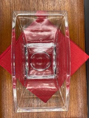Nambe Crystal Bowl, Rectangular Shape, Planar Pattern, Beautiful
