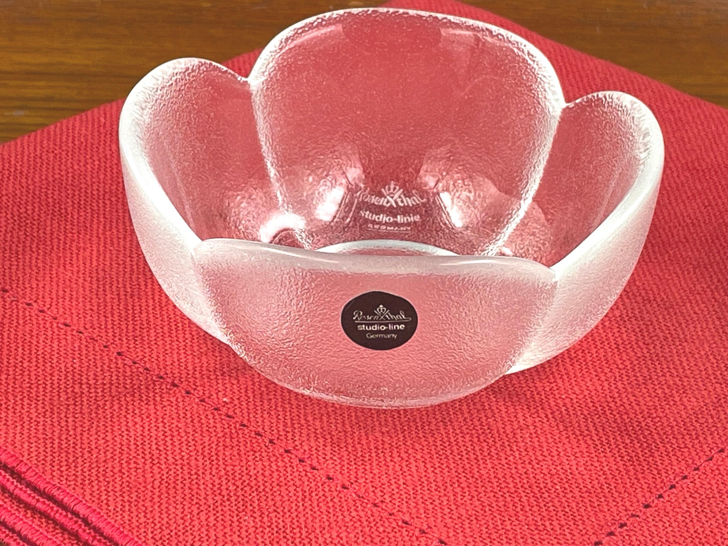 Vintage Rosenthal Studio Linie Crystal Bowl in Clover Clear