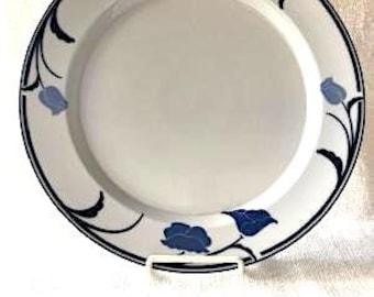 Vintage Dansk Belles Fleurs Blue Chop Plate or Platter, Tivoli line, Niels Refsgaard design, Hard to find, Made in Japan, 1980s