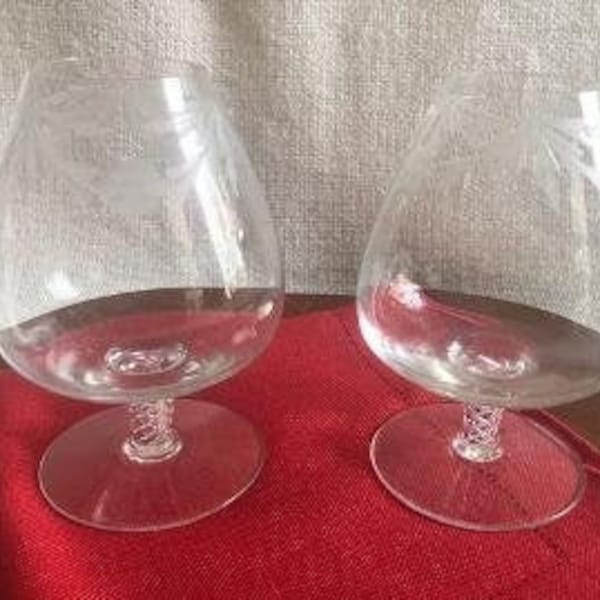 Brandy Stem Glasses Etsy