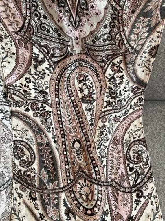 Vintage Silk Scarf by Echo, Paisley Pattern in Pi… - image 5