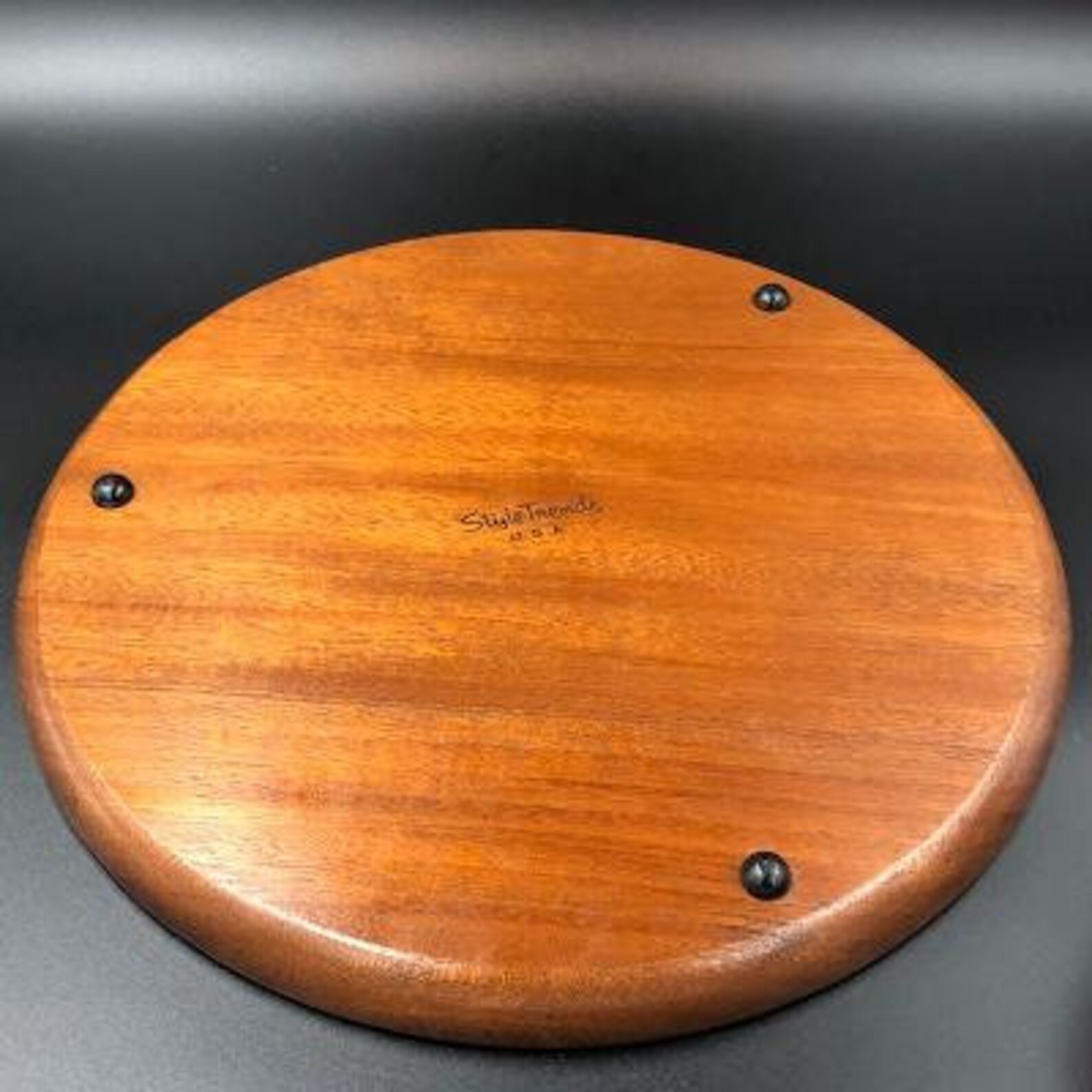 Mid Mod Chip and Dip Platter Wood and Stainless Steel by Etsy