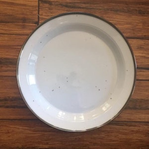 Vintage Dansk Large Deep Platter or Chop Plate in Brown Mist Pattern, 13 Inch Diameter, Speckled Glaze, Scandinavian Modern, 1970s
