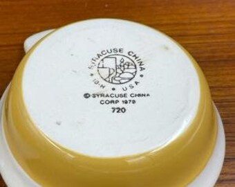 Rare Vintage Syracuse China Stoneware Bowls With Lug Handle