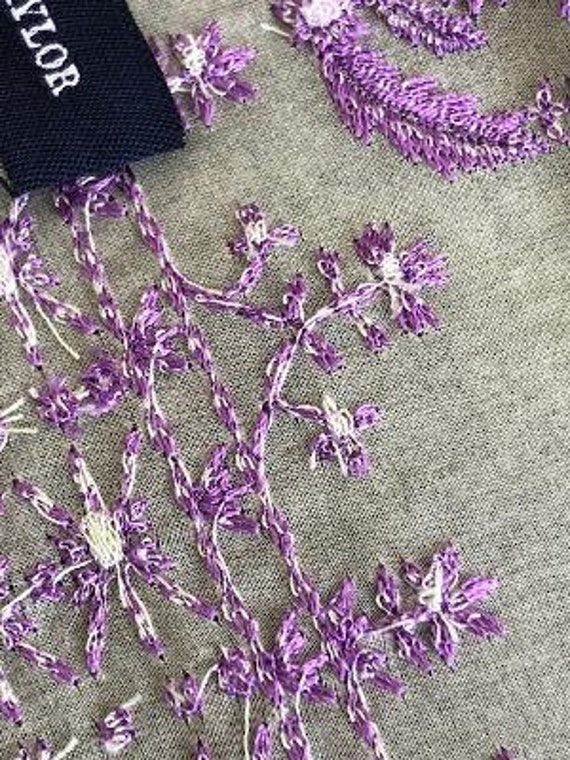 Vintage Silk Organza Shawl by Ann Taylor in Sprin… - image 10