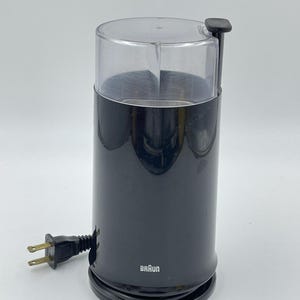 Vintage Braun Coffee Grinder, Black, Model KSM2 (4), Type 4041, Designed by Hartwig Kahlcke, Made in Mexico, 1970s - 1980s
