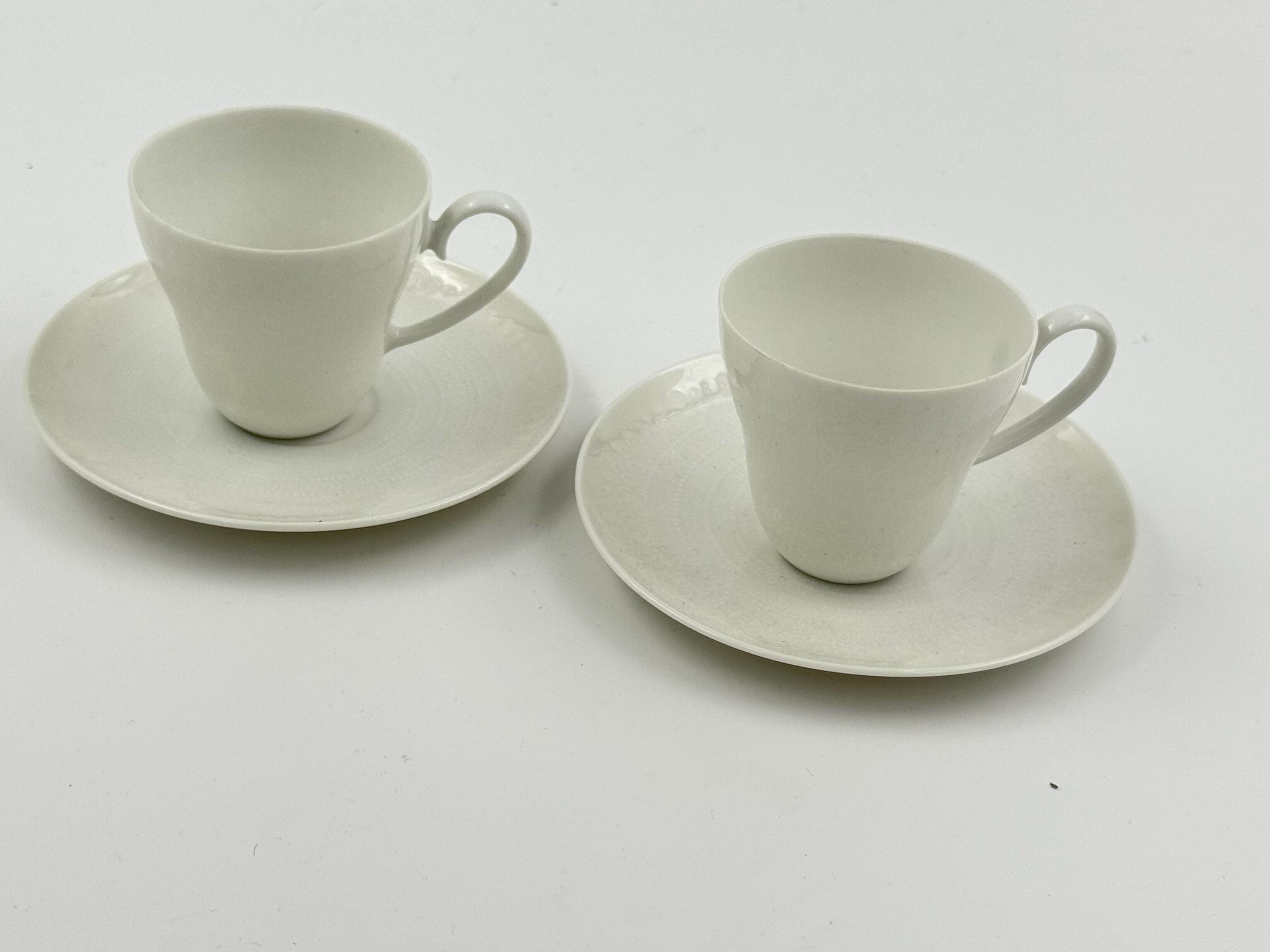Rosenthal Romance Demitasse Cup and Saucer Set of 2, All White