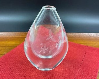 【ORREFORS】 ドロップデザイン　ティアドロップ　クリスタルボウル ORREFORS】 ドロップデザインティアドロップクリスタルボウル