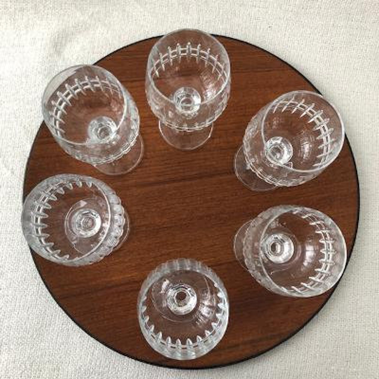 Vintage Cut Crystal Wine Glasses in Belfast Pattern by Bohemia Etsy