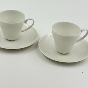 Rosenthal Romance Demitasse Cup and Saucer Set of 2, All White