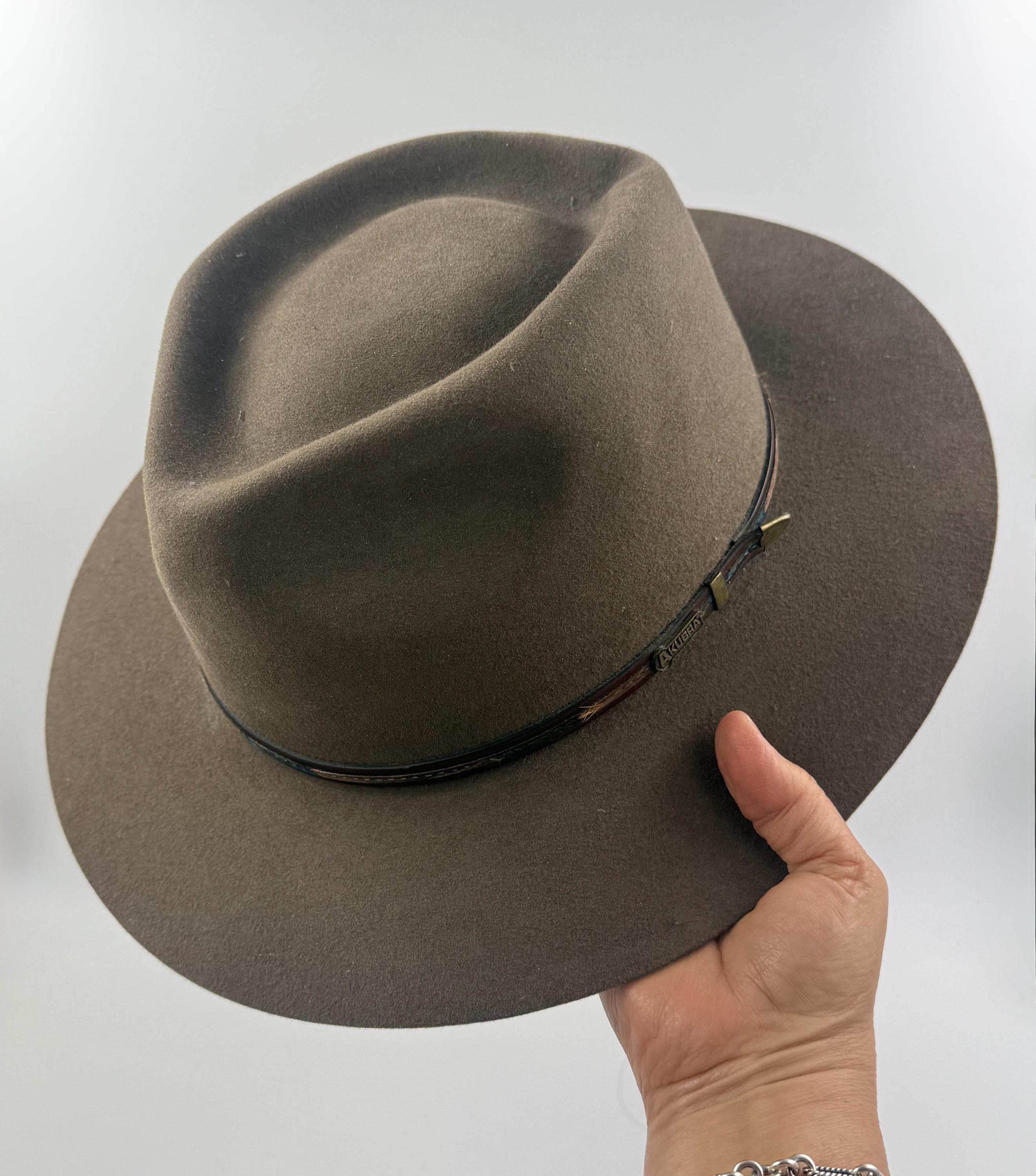 Vintage Australian Akubra Hat Men's, Leisure-time in Fawn, Size 61