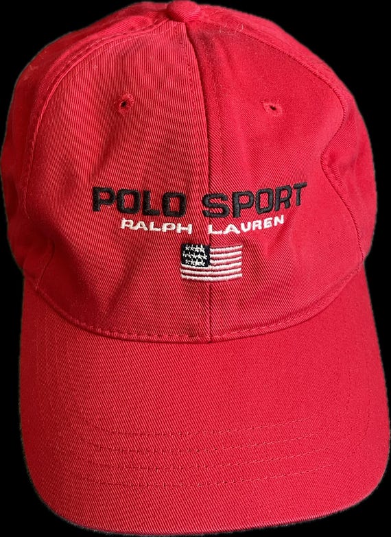 Vintage Polo Sport Ralph Lauren Baseball Cap, Men's, Red Cotton