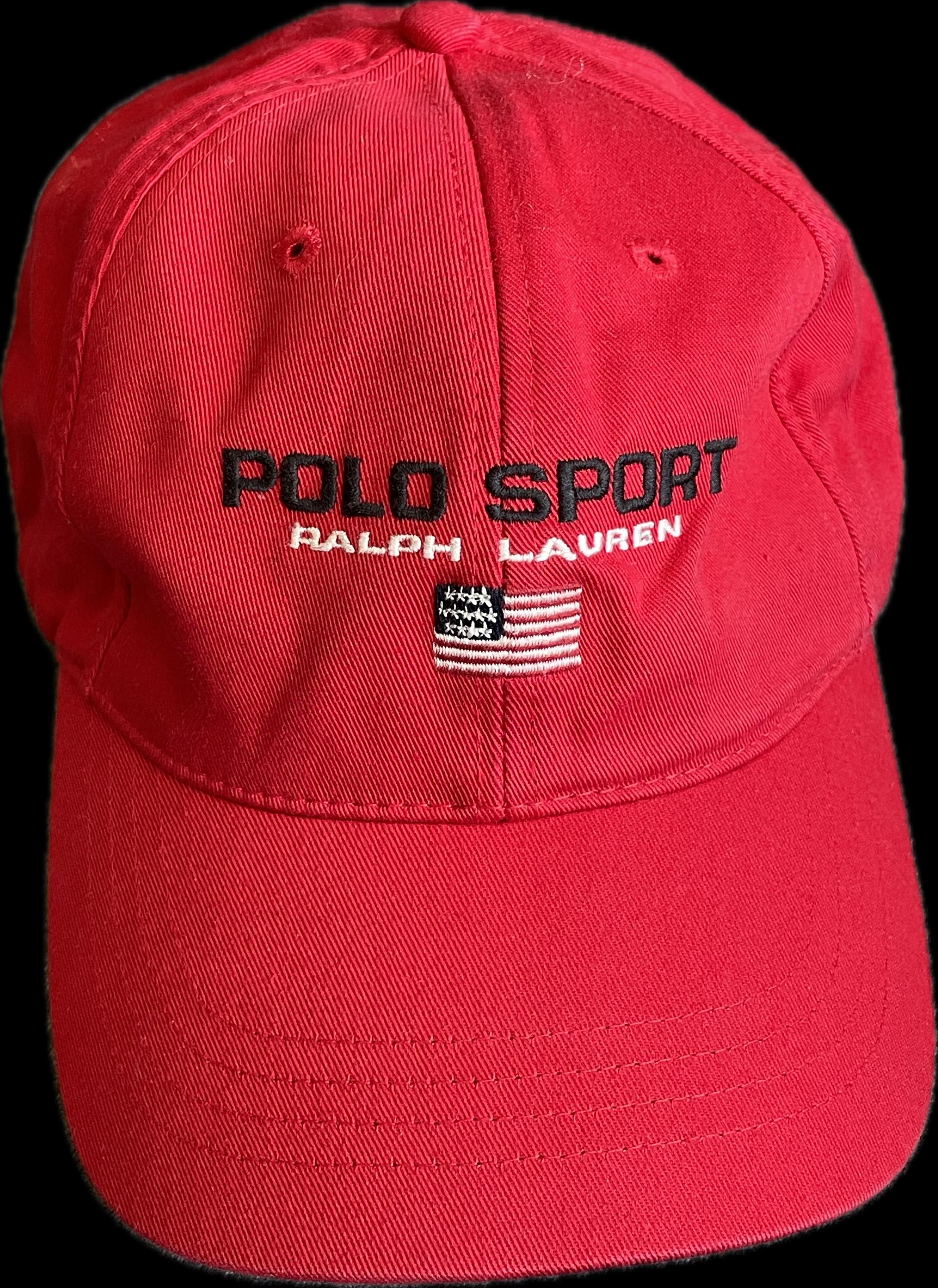 Vintage Polo Sport Ralph Lauren Baseball Cap, Men's, Red Cotton