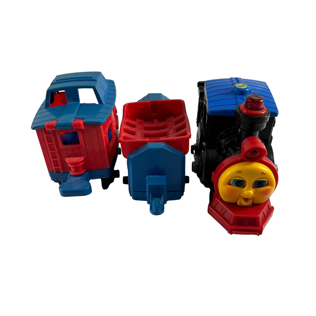 Vintage Fisher Price Toots the Train Engine Cars Works No Track No