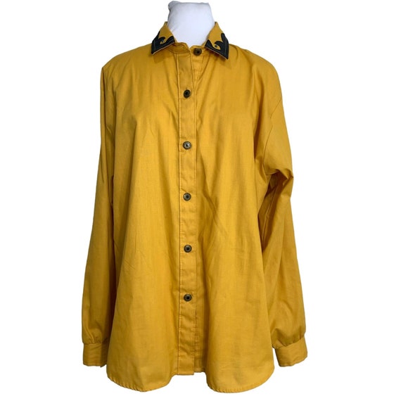 Vintage Roper Womens Size Large Cotton Yellow Bla… - image 1