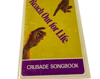 Vintage Reach Out for Life Crusade Songbook Hymns Christian Religious Booklet