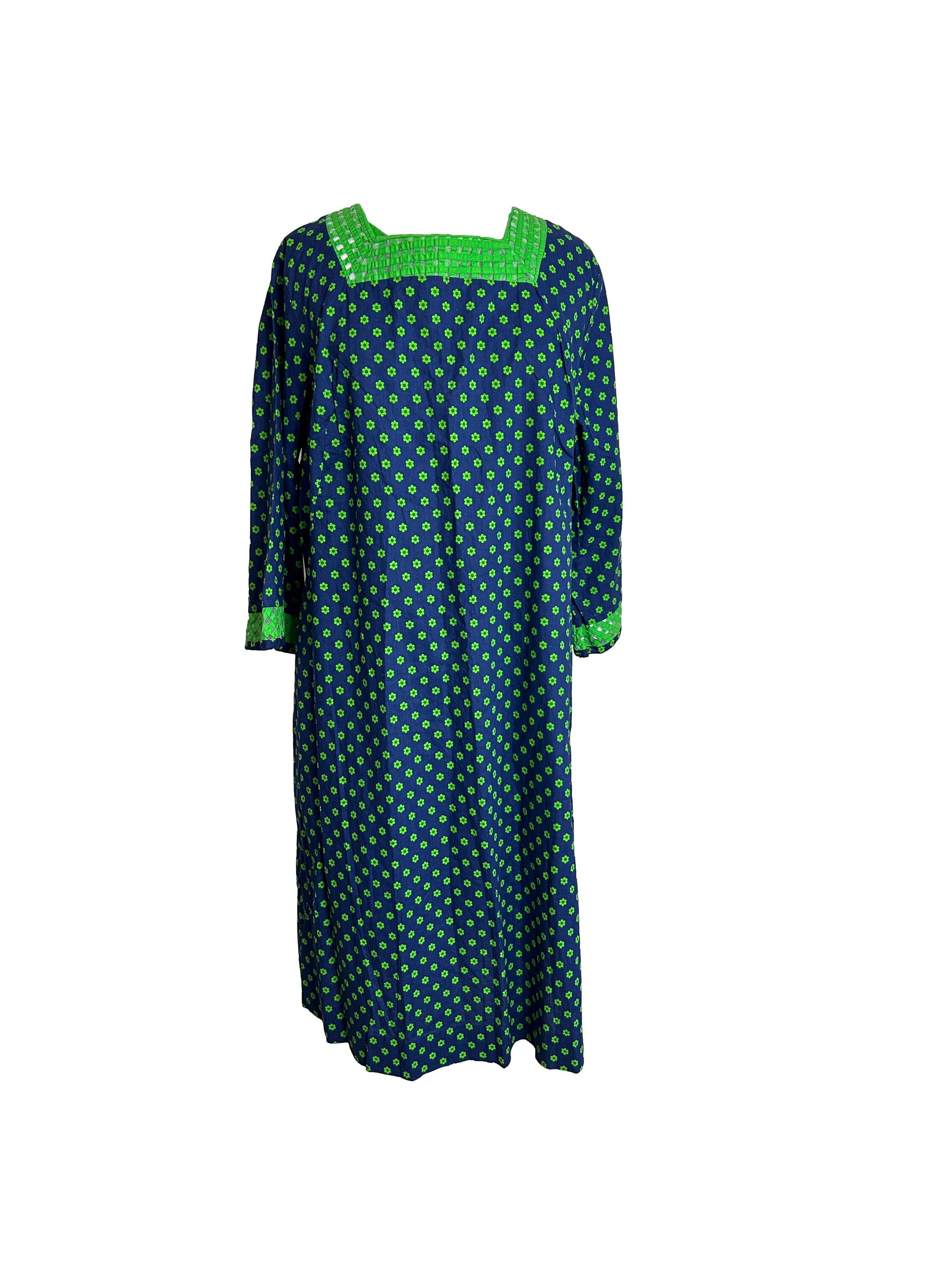 old navy green polka dot dress Green 1940s Back Hollow-Out Polka Dots Dress main image 1