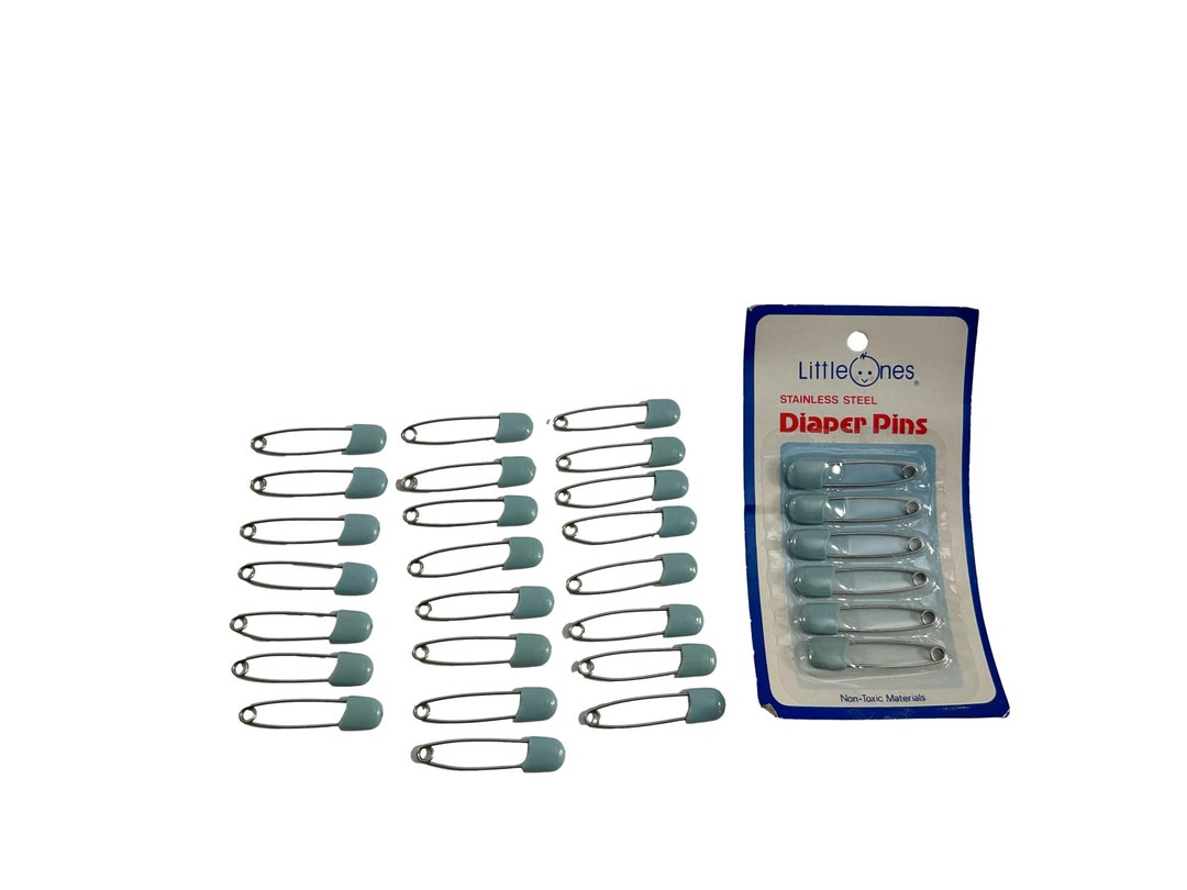 Vintage Kmart Diaper Safety Pins Blue Stainless Steel Little Etsy