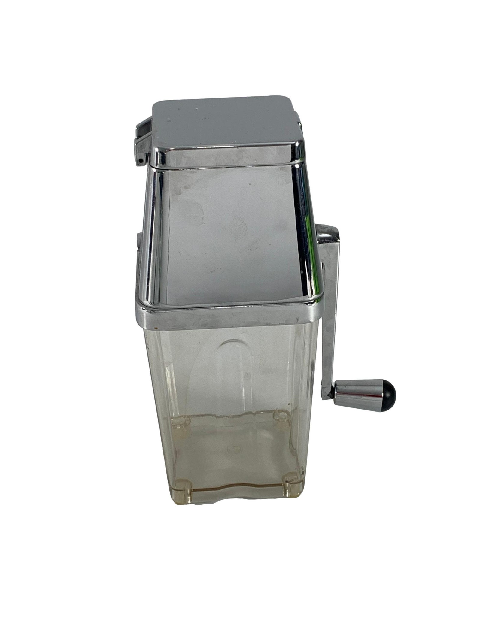 Metrokane Tabletop Ice Crusher Hand Crank Manual Chrome Top Etsy