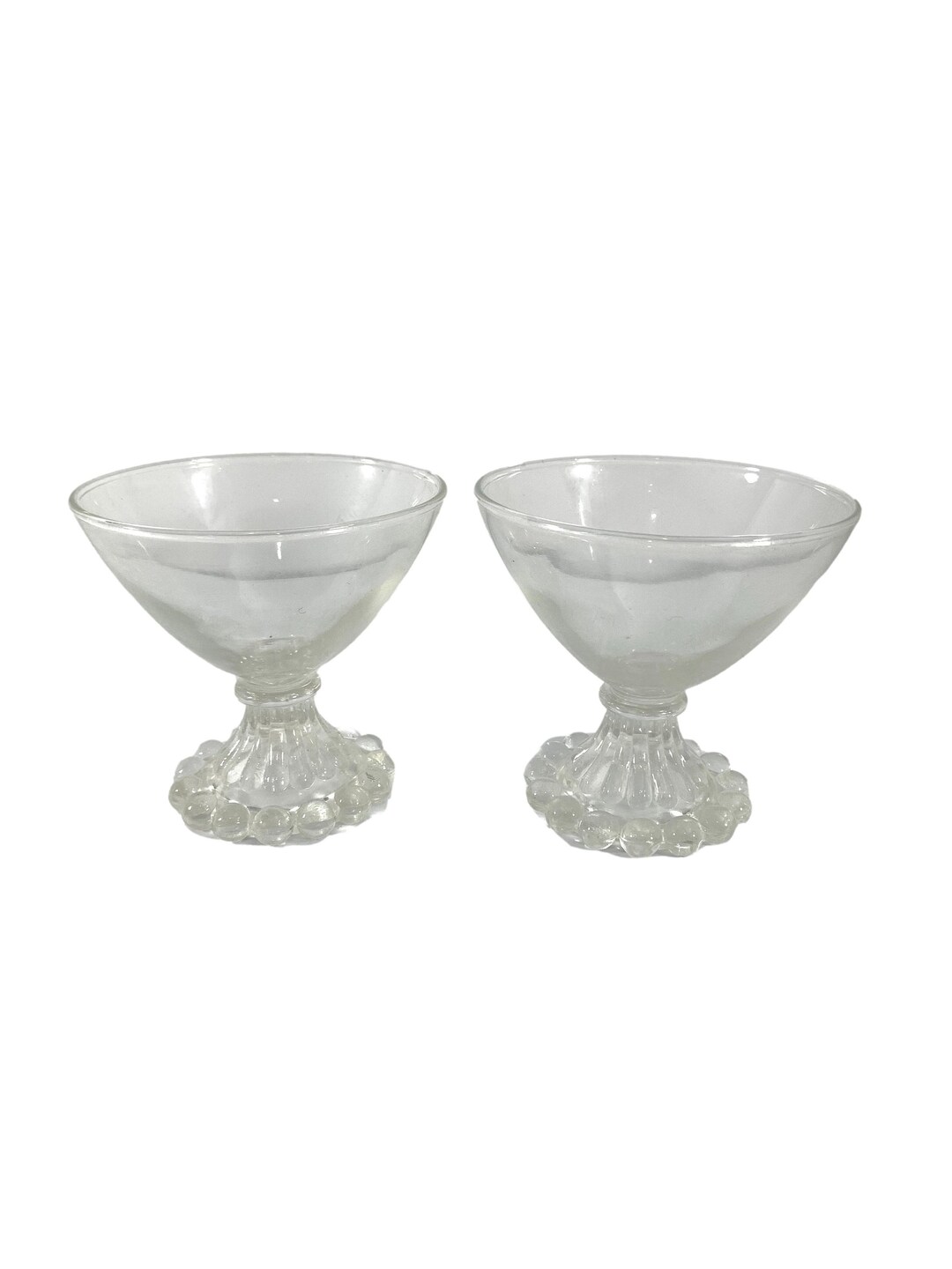 Vintage Imperial Glass Candlewick Clear Drinking Glasses 3.5 Tall Set