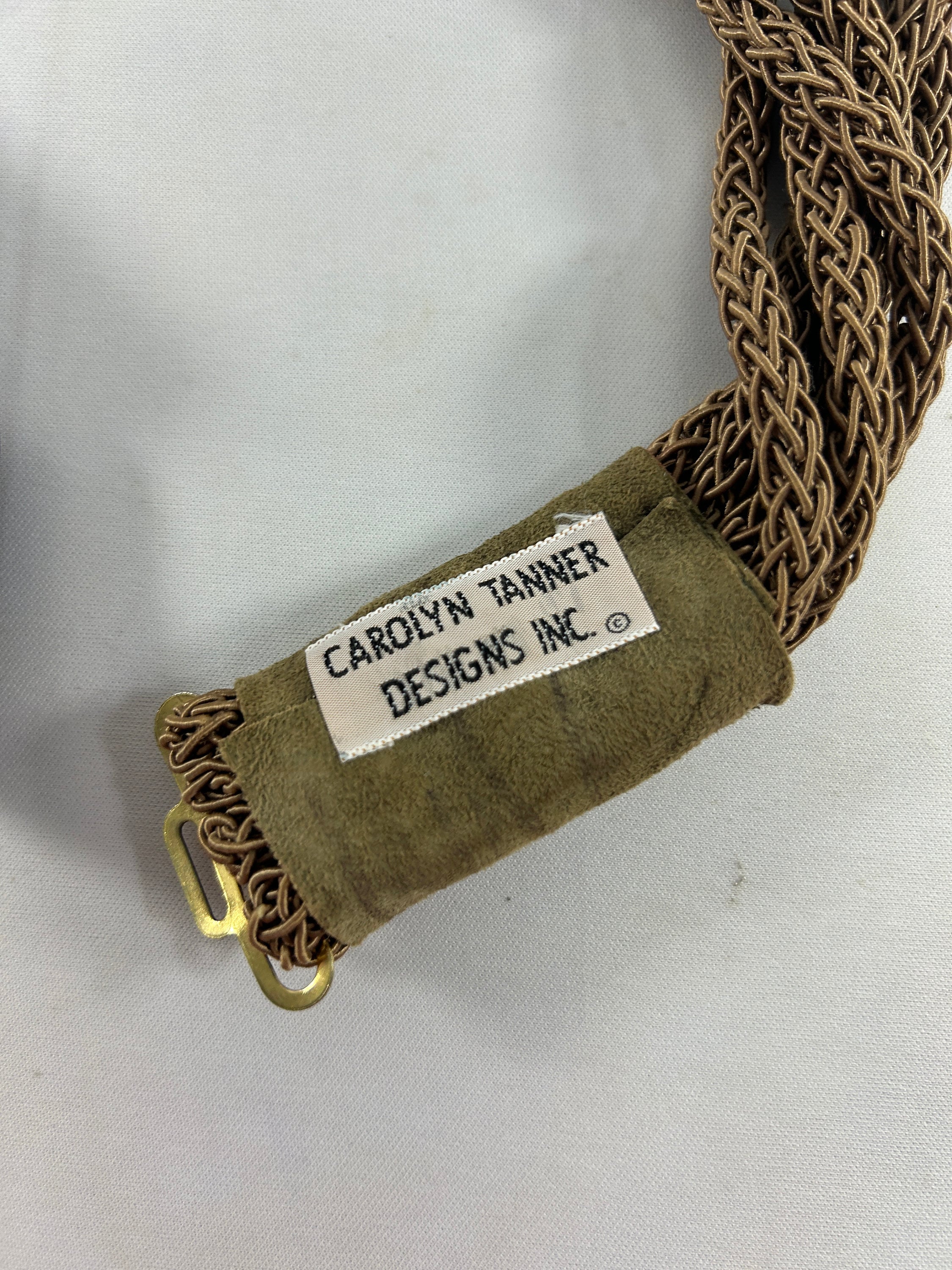 Vtg Carolyn Tanner Designs Belt Woven Braided Cord Plastic Triangle Buckle Retro Vtg Carolyn Tanner Designs Belt Woven Braided Cord Plastic  main image 2