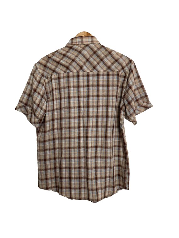 Vintage 70s Kennington Mens Shirt Short Sleeve La… - image 2