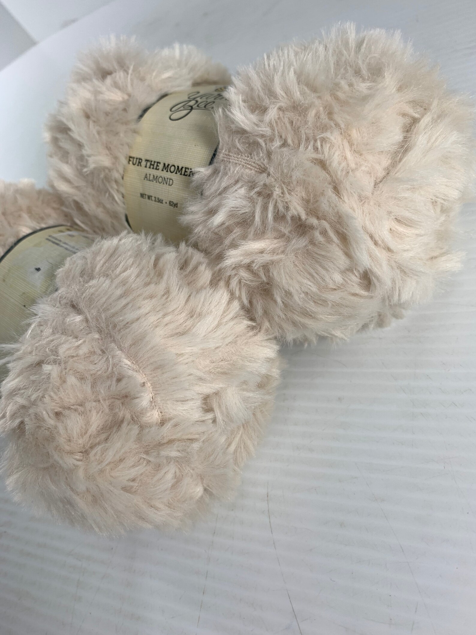 Yarn Bee Fur the Moment Almond Lot of 2 Skeins 62 Yards Each Etsy