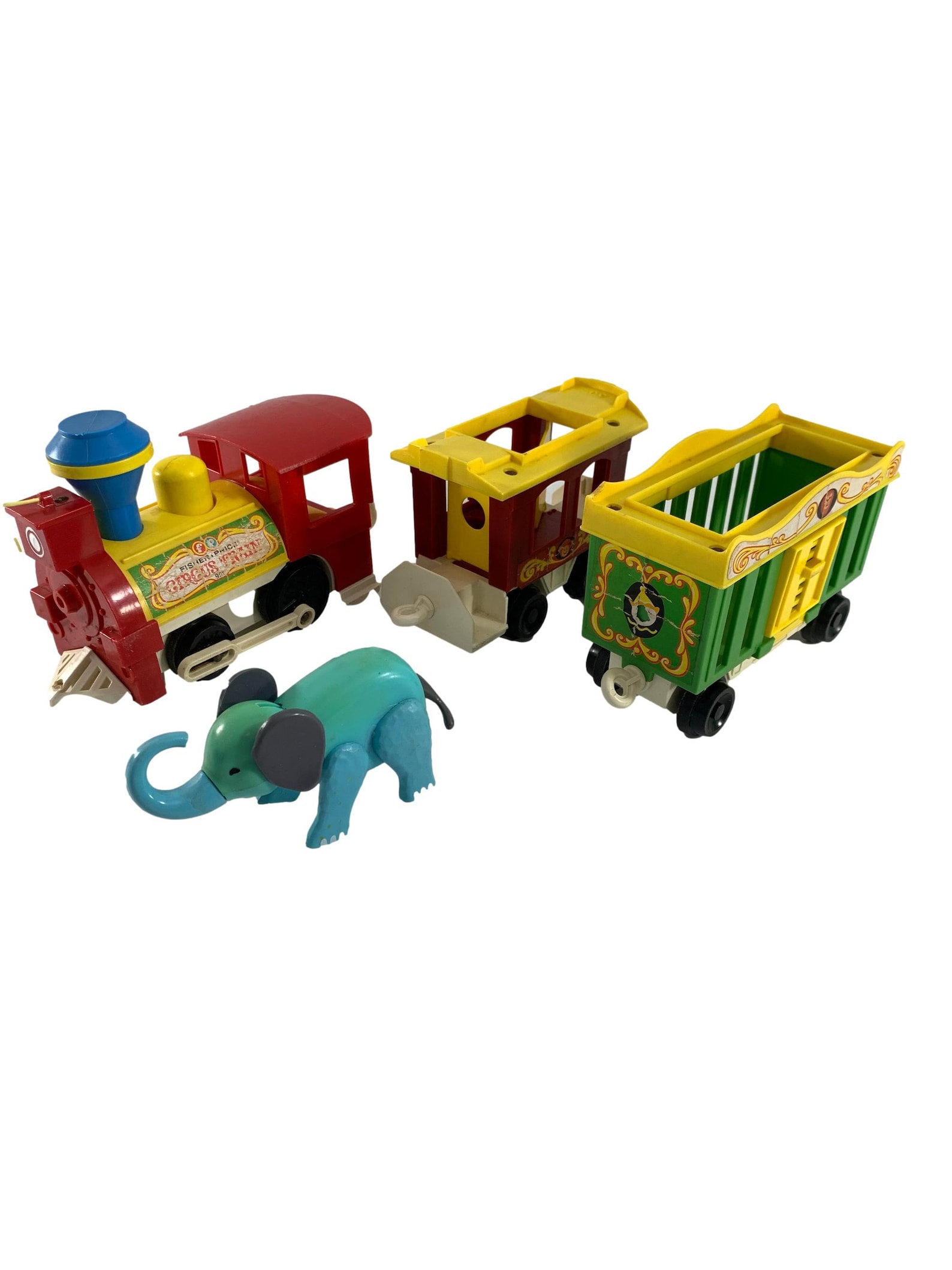 Vintage 1980s Fisher Price Little People Zoo Train Pull Toy Etsy