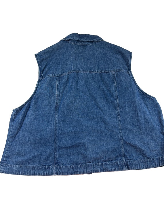 Vintage 90s Melissa Denim Vest Womens Plus Size 2… - image 5