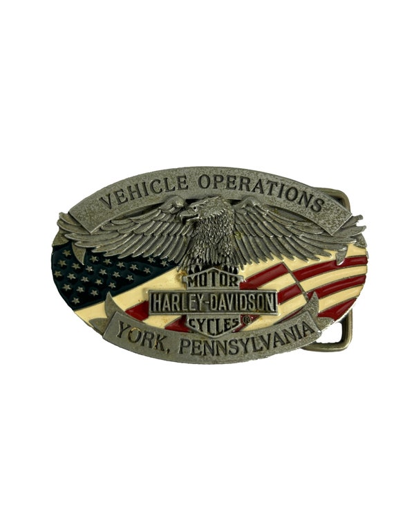Vintage Harley Davidson Belt Buckle Vehicle Operations  display picture 1