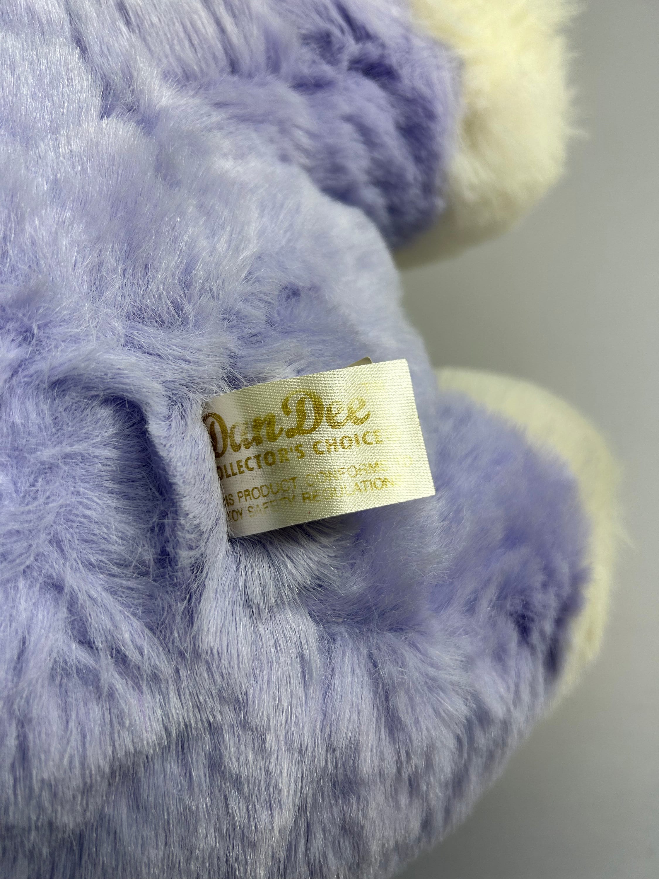 Vintage 90s Dan Dee Collectors Choice Purple Easter Bunny