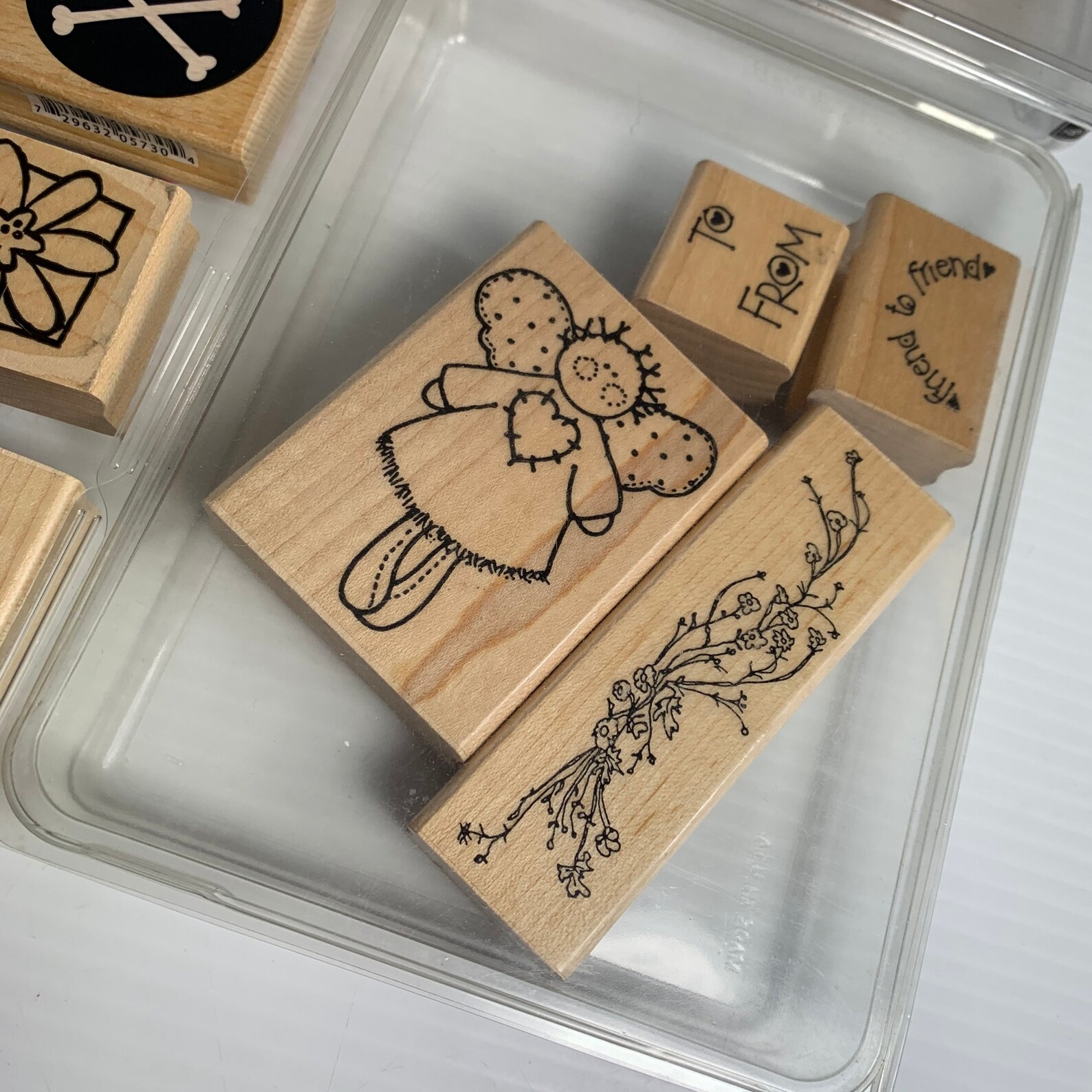 Large Mixed Lot 36 Rubber Stamps Stampin up Stampede Hero Arts Anitas