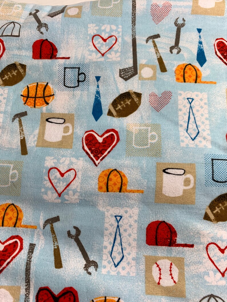 Flannel Fabric Joann Fabrics 3 Yards Football Tools Tie Mugs Etsy