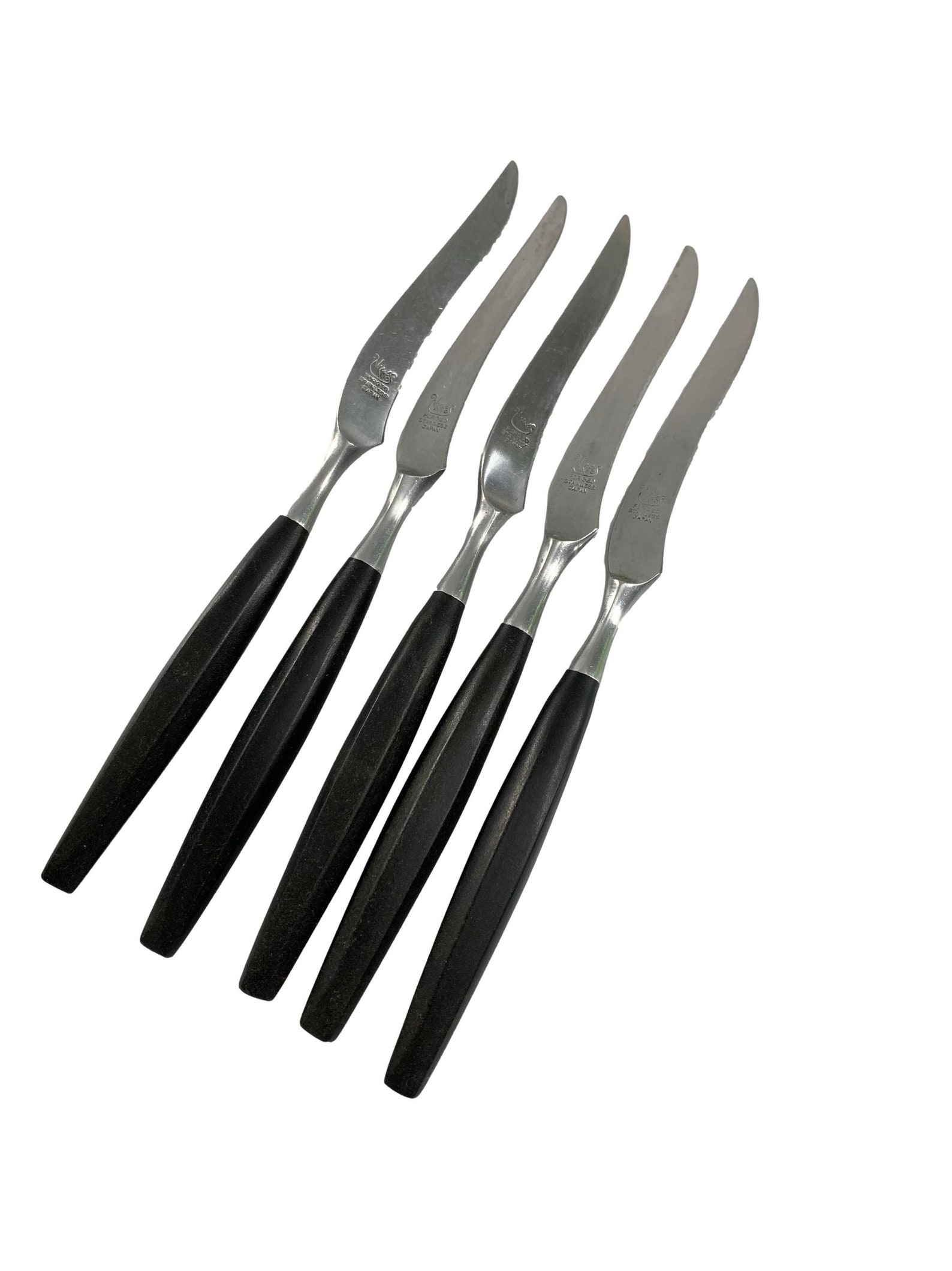 Vintage Mid Century Modern Viking Steak Knife Set of 5 Stainless