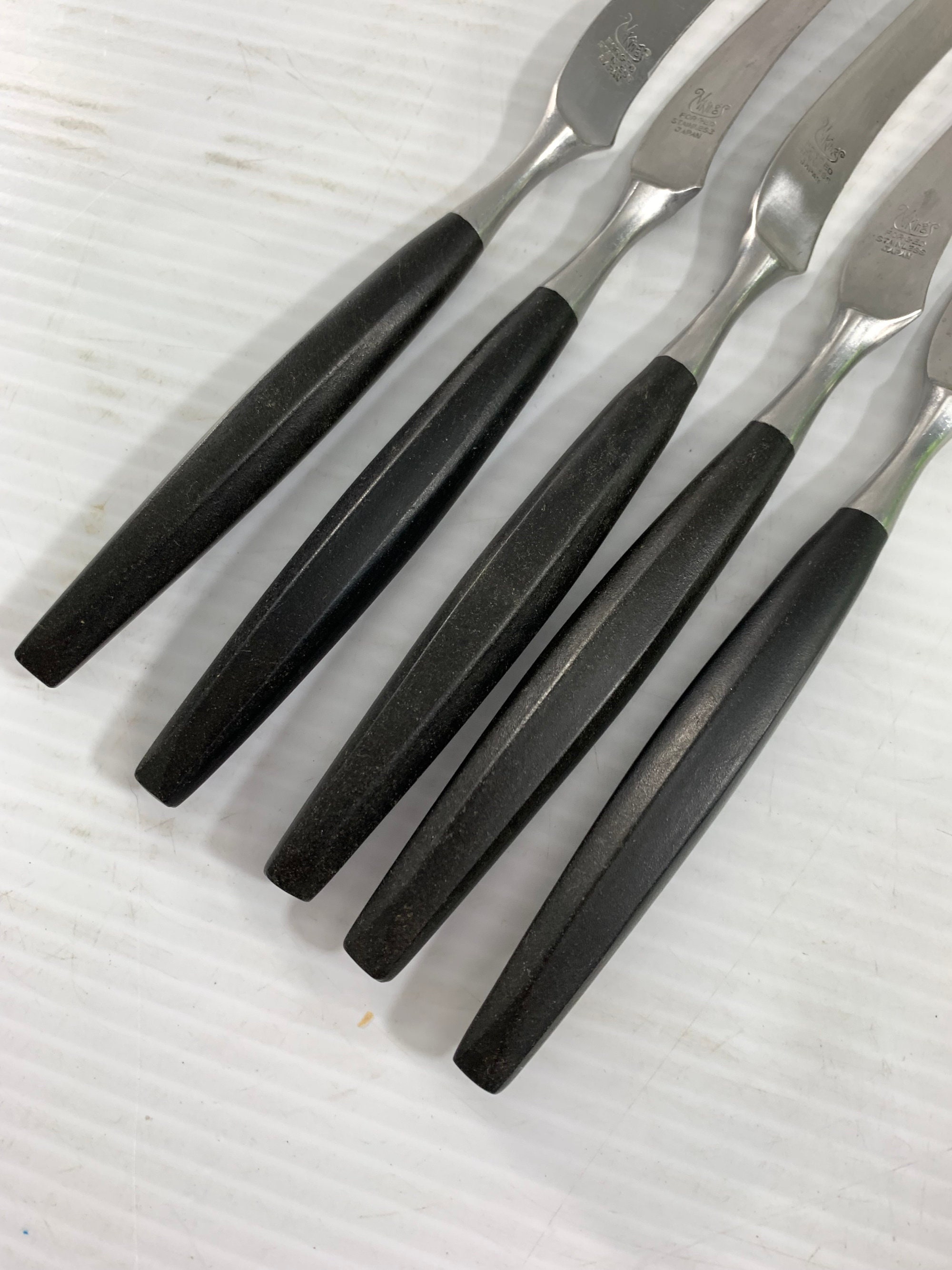 Vintage Mid Century Modern Viking Steak Knife Set of 5 Stainless