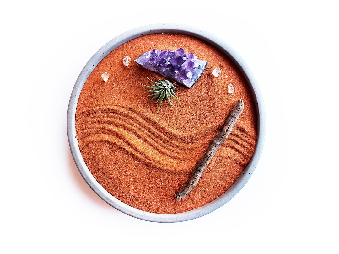 Natural Zen Garden Gift Set Kit Includes Real Red Utah Sand, Utah