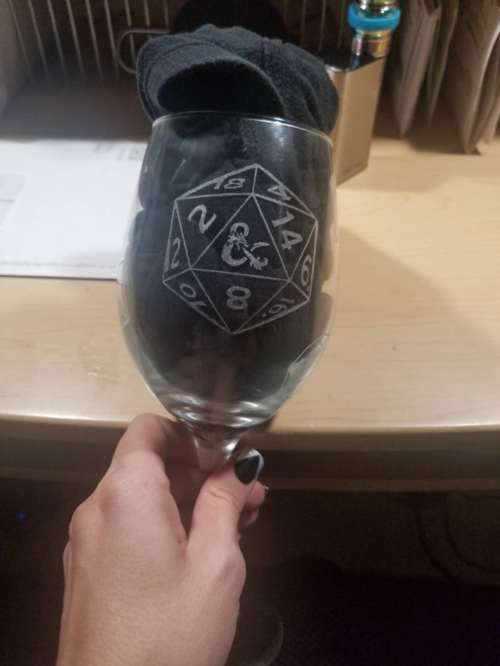 Personalized Dungeons and Dragons Wine Glass Etsy