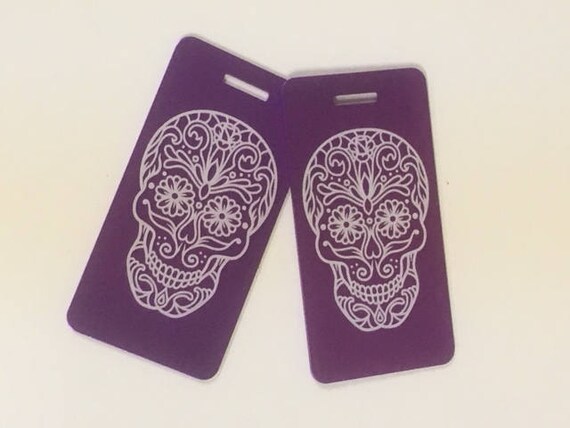 sugar skull luggage set