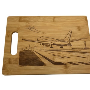 Airplane Cutting Board- Gifts for Pilots, Airline Gift, Aviation Cutting Board, Cabin Crew, Pilot Gift, Flight Attendant, Flight Crew Gift